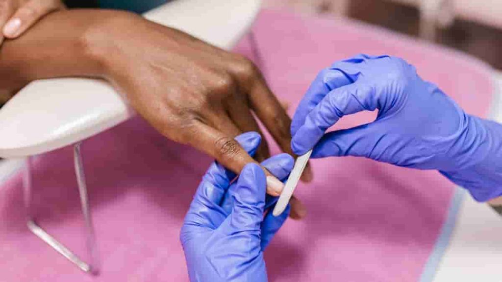 can you file down acrylic nails