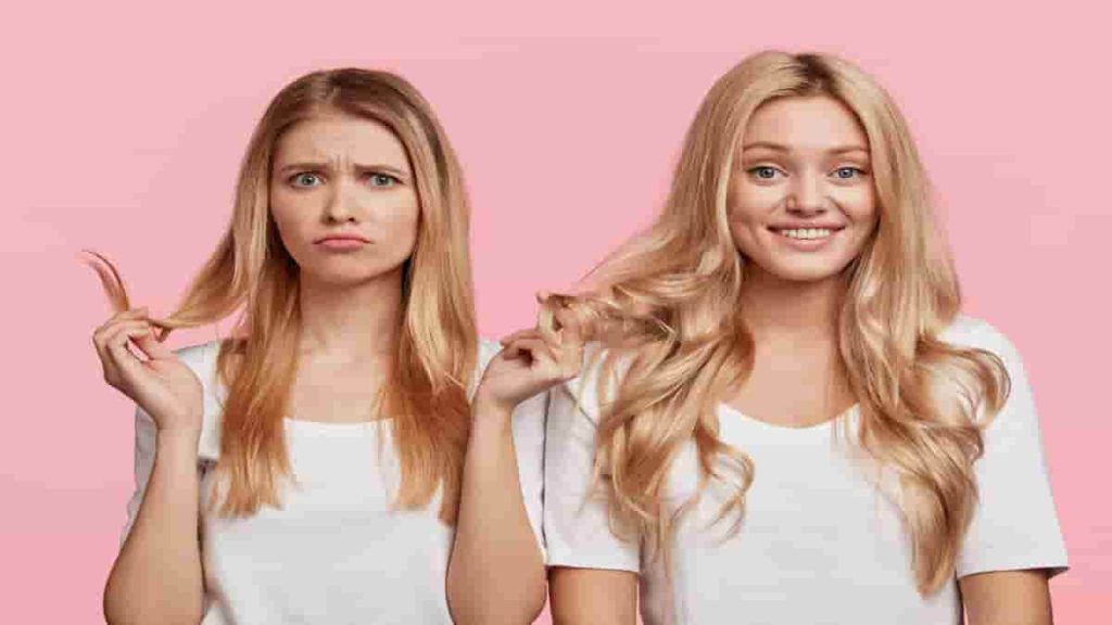 hair blowout before and after