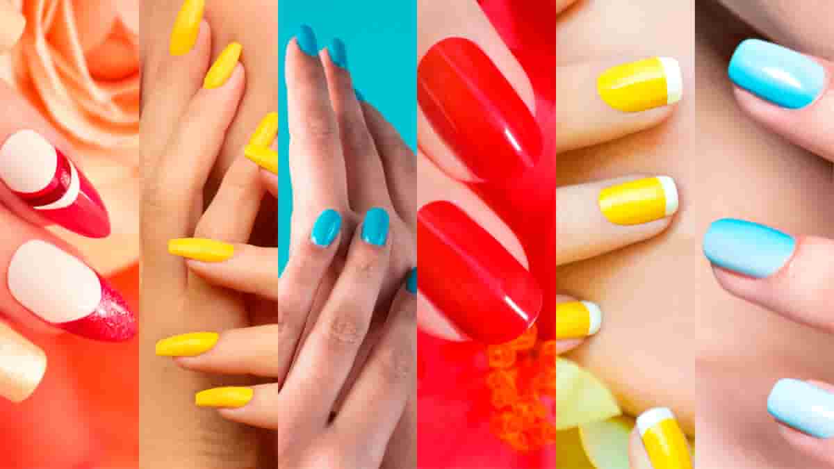 gel bright summer nails