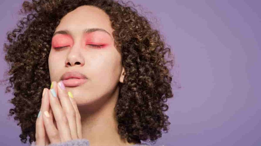 pink and yellow eye makeup