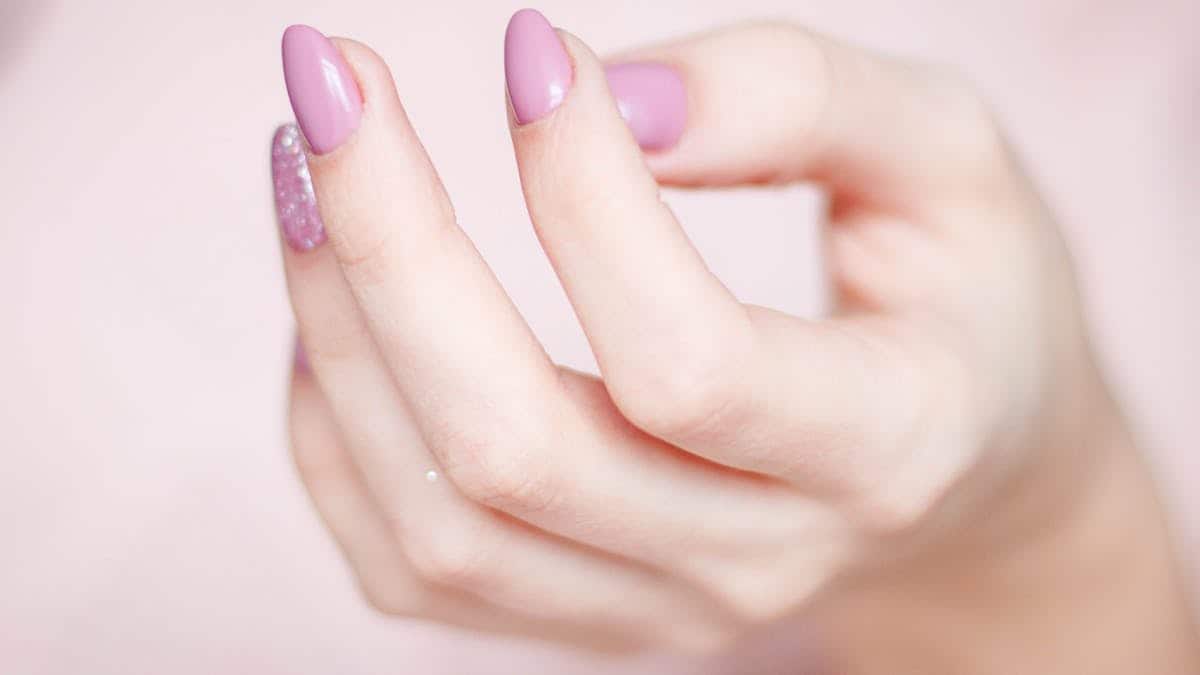 light pink gel manicure