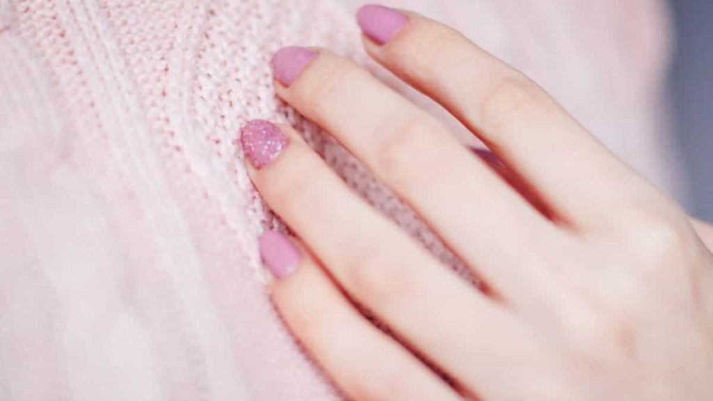 pink glitter nail polish