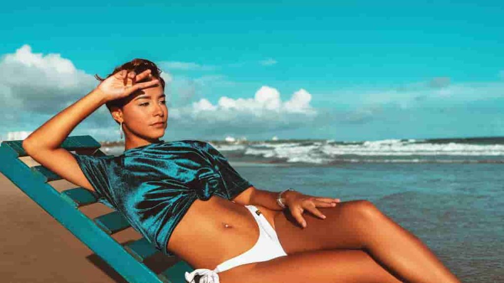 high neck bikini top