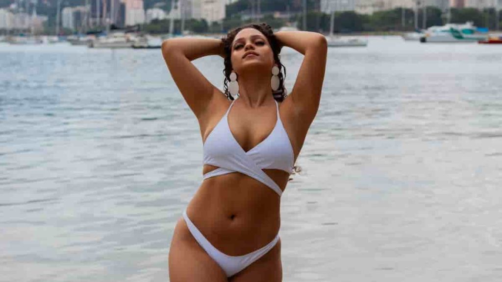 white high waisted bikini