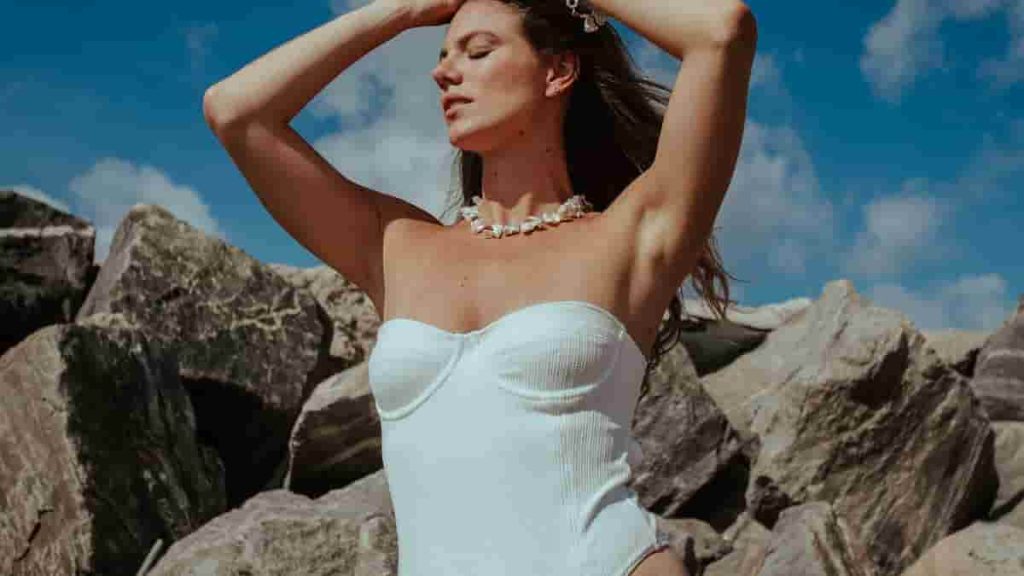 strapless one piece swimsuit