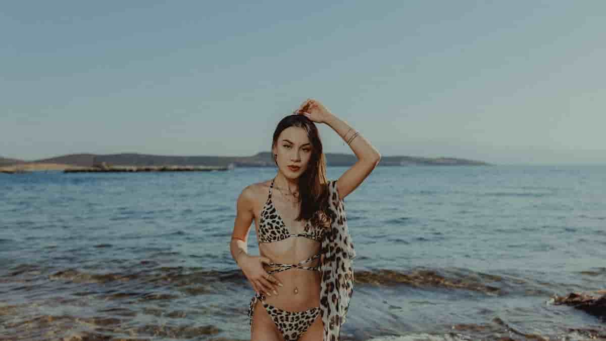 leopard print bikini