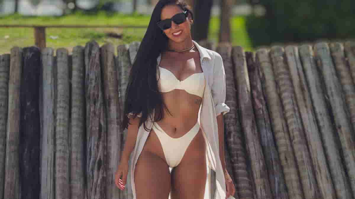 white high waisted bikini