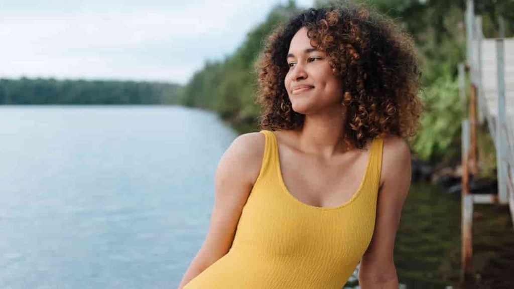 yellow one piece swimsuit