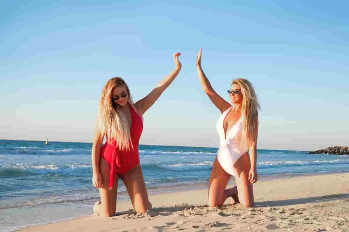 halter top one piece swimsuit