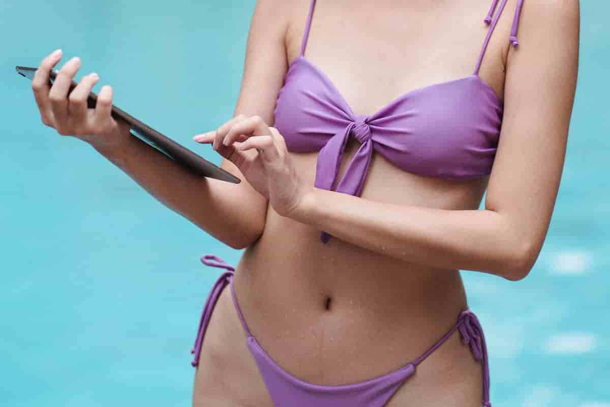 purple bikini