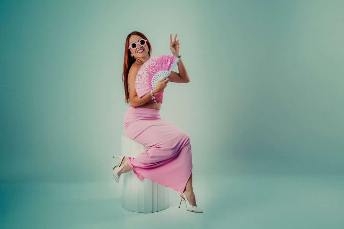 pink halter dress