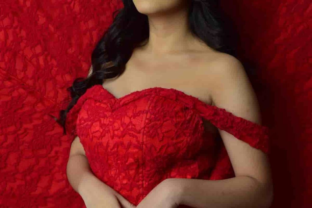 red lace dress