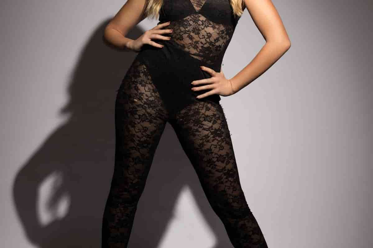 black lace jumpsuit