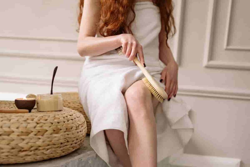 exfoliate bikini area