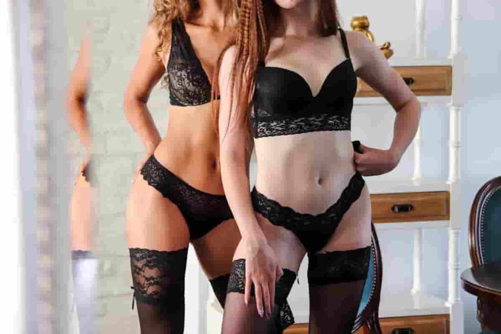 black lace lingerie